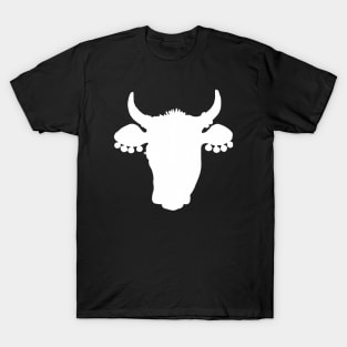 White Cow Head Silhouette T-Shirt